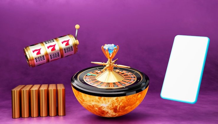 Simbol emas dalam tema tambang digital
